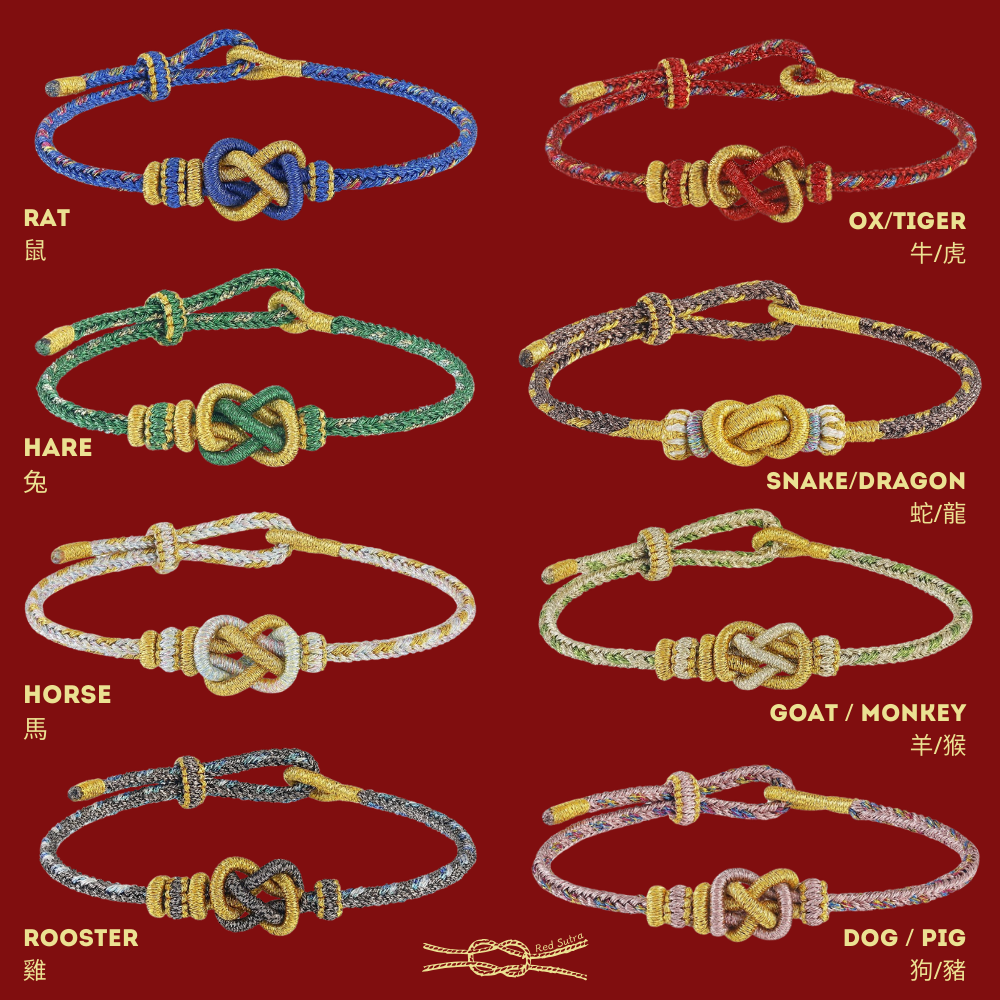 [Dragon / Snake] Zodiac Guardian Bracelets with Buddha Blesses | [龍/蛇] 靜安寺八大生肖守護手繩